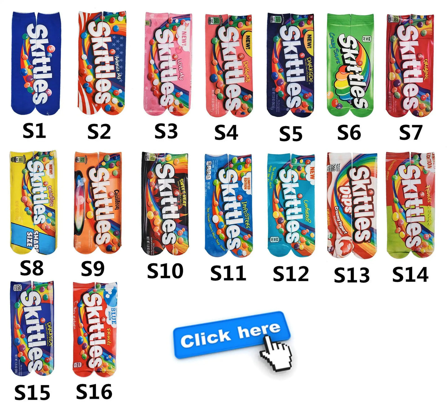 11 Styles Snack Socks