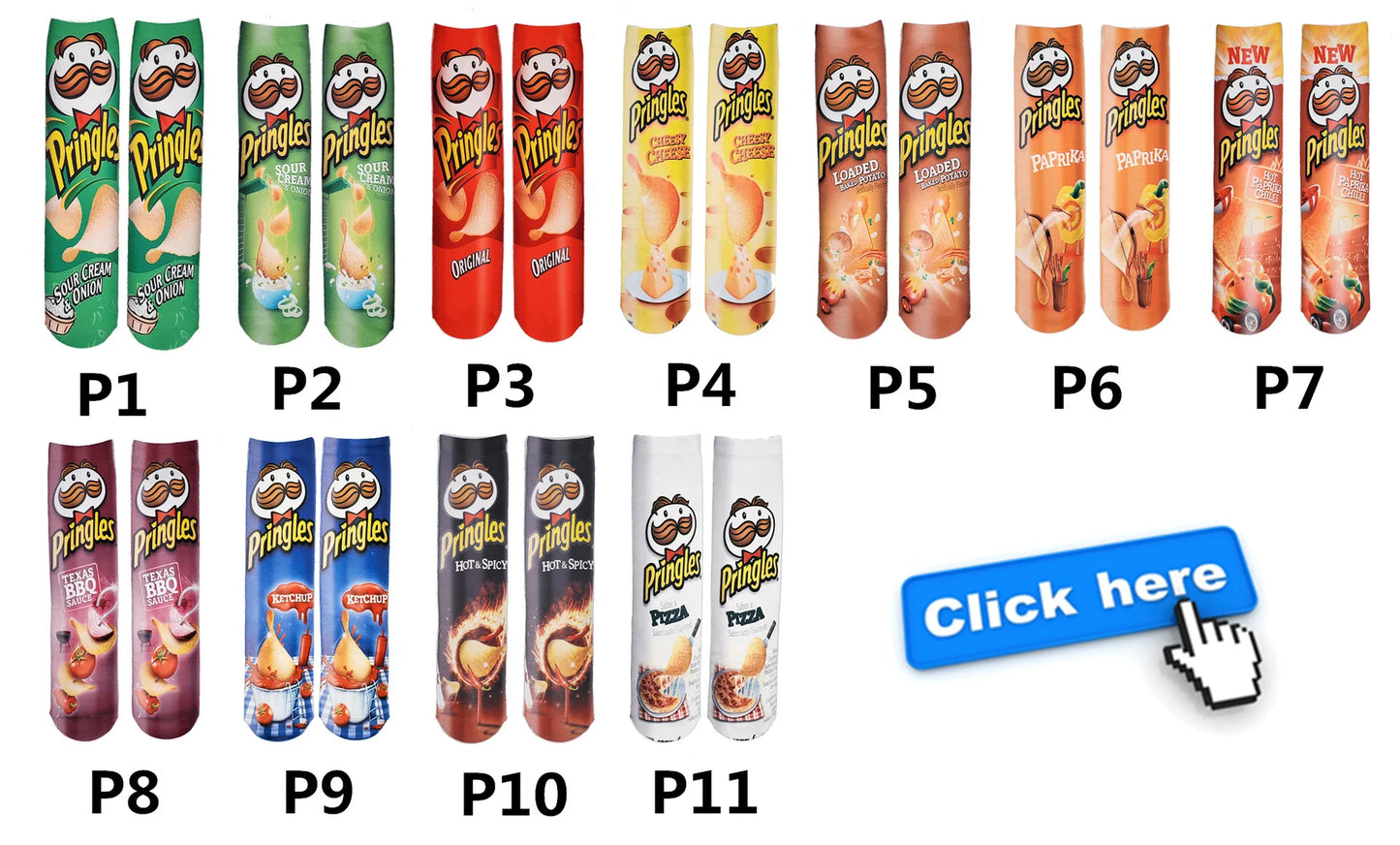 11 Styles Snack Socks