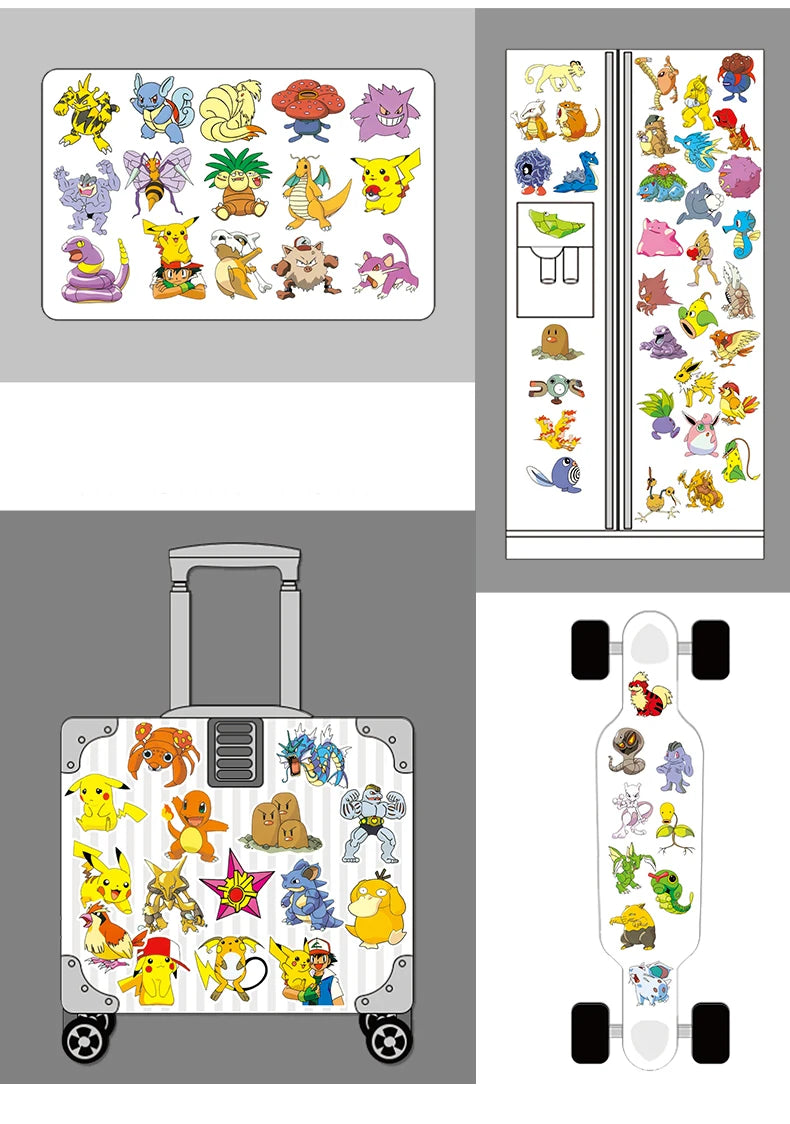 50/100Pcs Pokemon Stickers