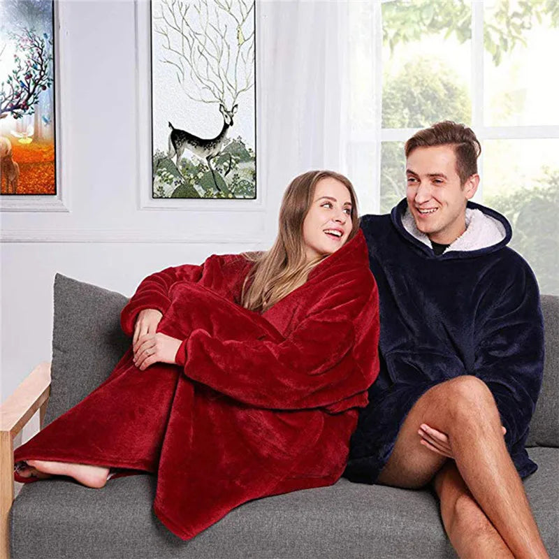 Warm Thick Hooded Blanket