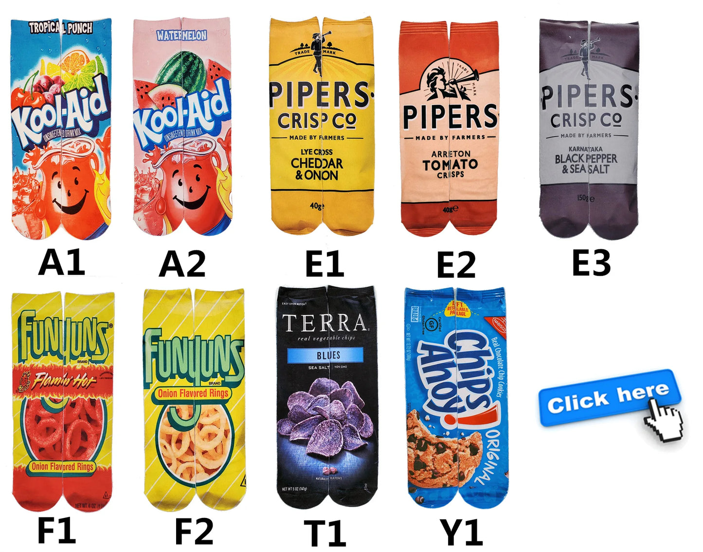 11 Styles Snack Socks