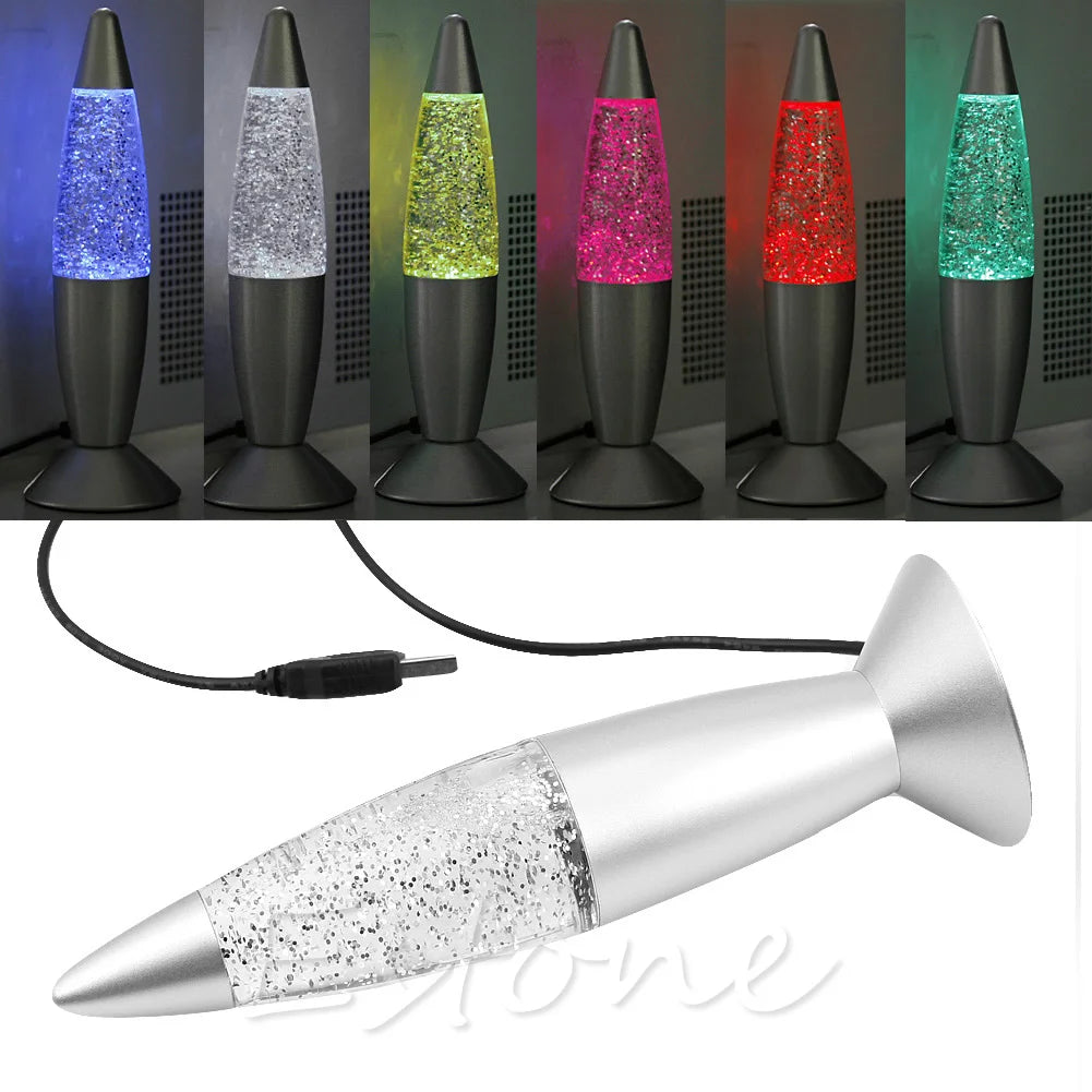 MultiColor LED Glitter Lava Lamp