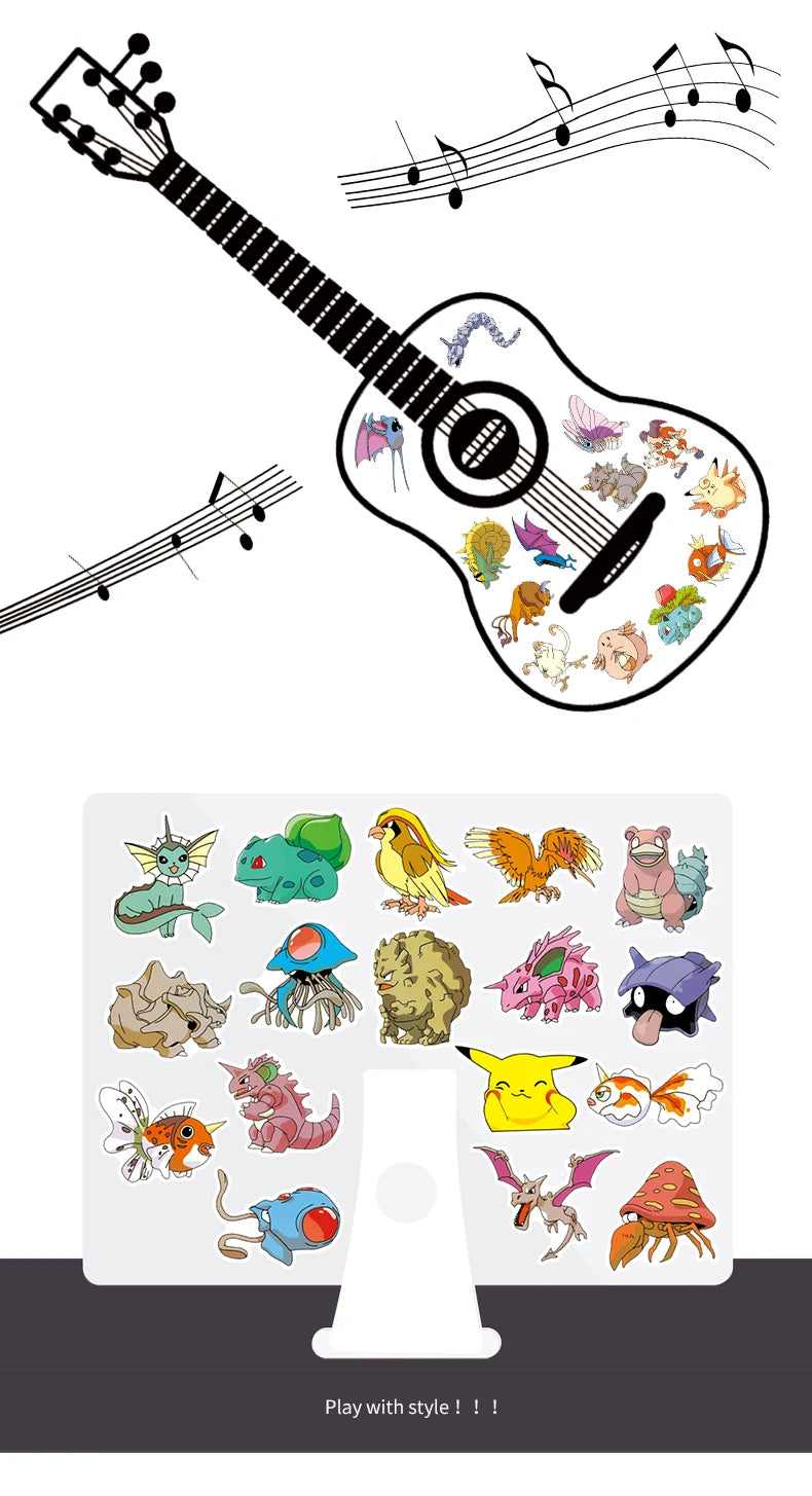 50/100Pcs Pokemon Stickers