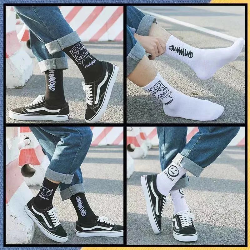 Black/White Graffiti Style Socks