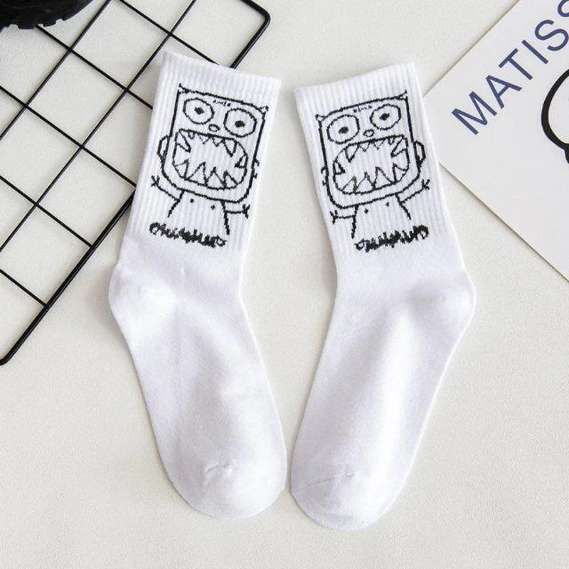Black/White Graffiti Style Socks