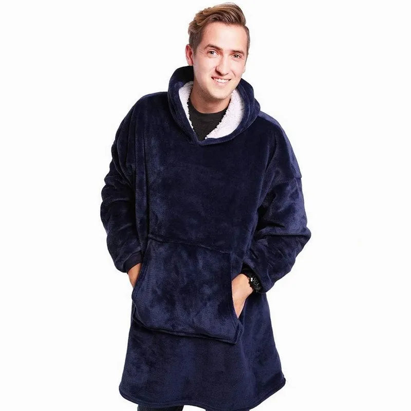 Warm Thick Hooded Blanket
