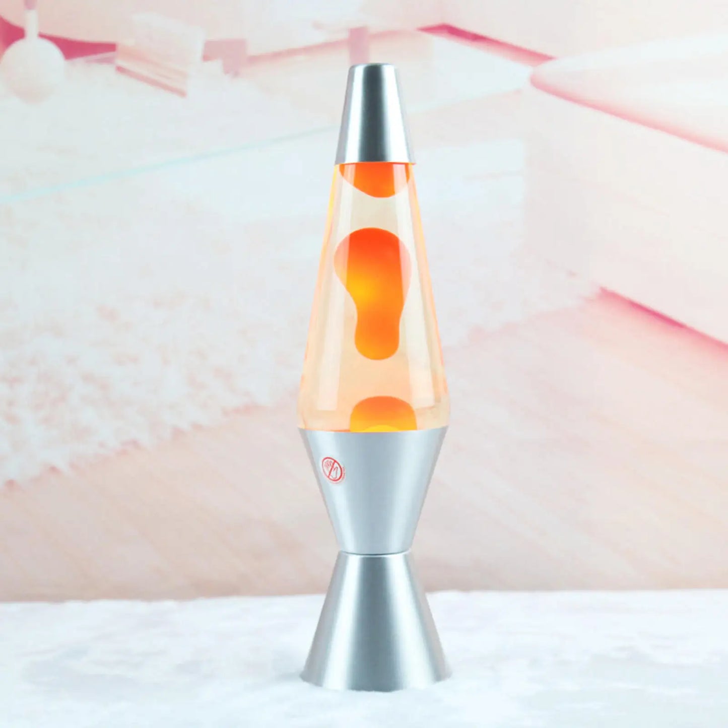 Lave Lamp with metallic base