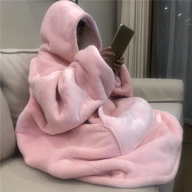 Warm Thick Hooded Blanket