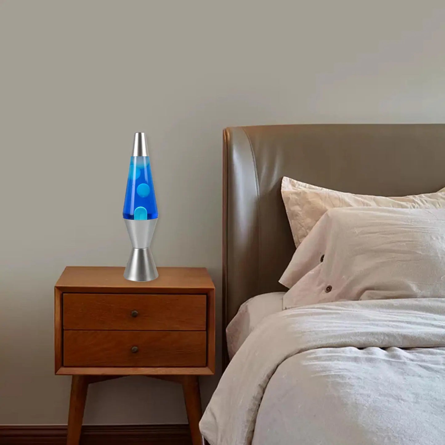 Lave Lamp with metallic base
