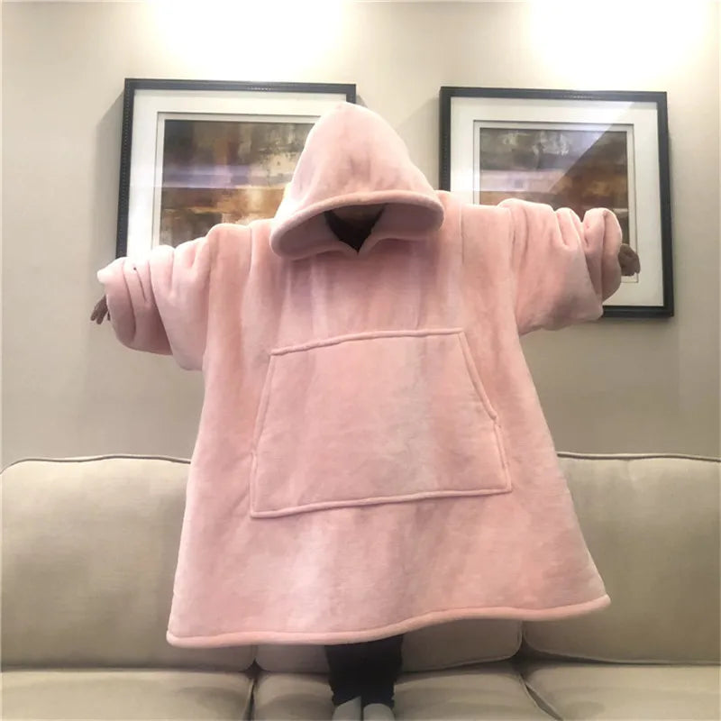 Warm Thick Hooded Blanket