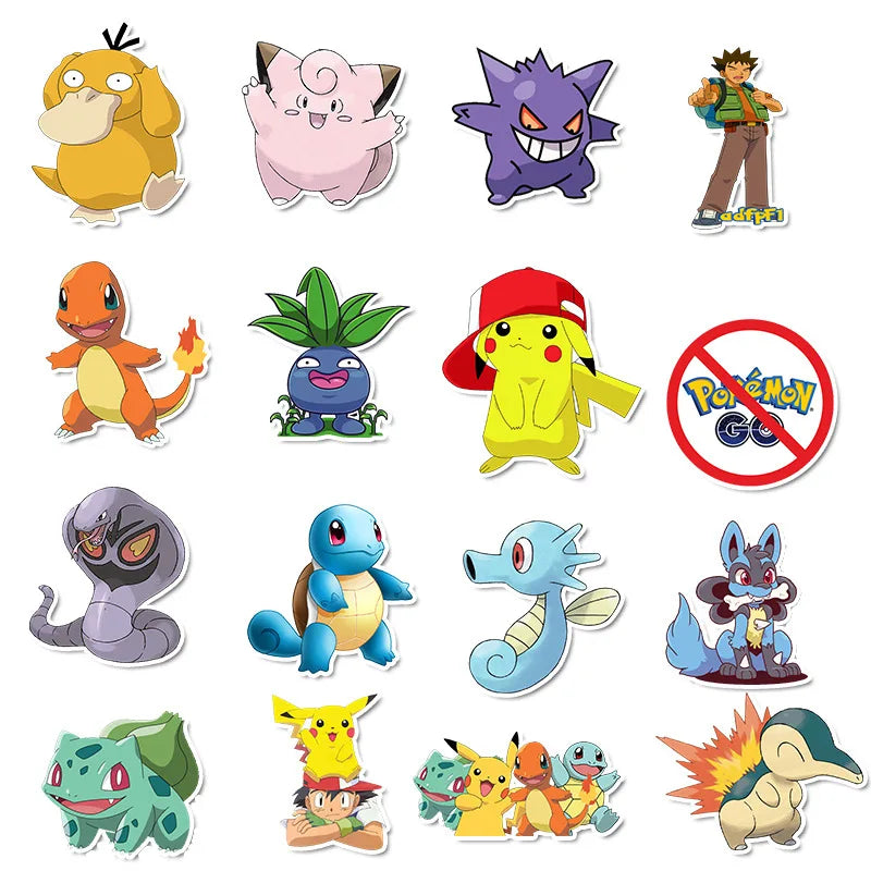 50/100Pcs Pokemon Stickers