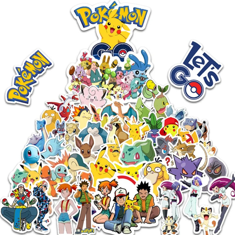 50/100Pcs Pokemon Stickers