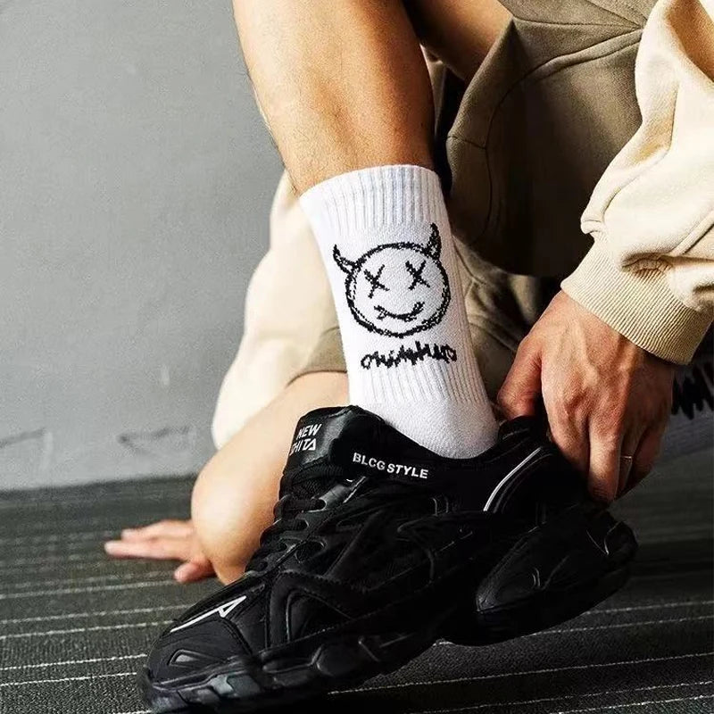 Black/White Graffiti Style Socks
