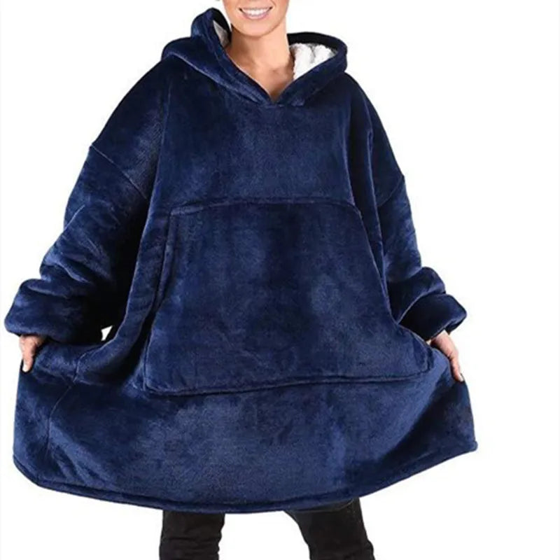 Warm Thick Hooded Blanket