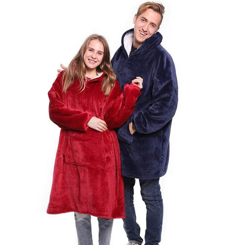 Warm Thick Hooded Blanket