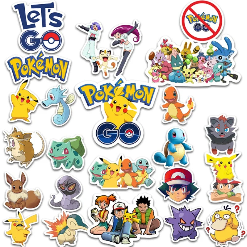 50/100Pcs Pokemon Stickers