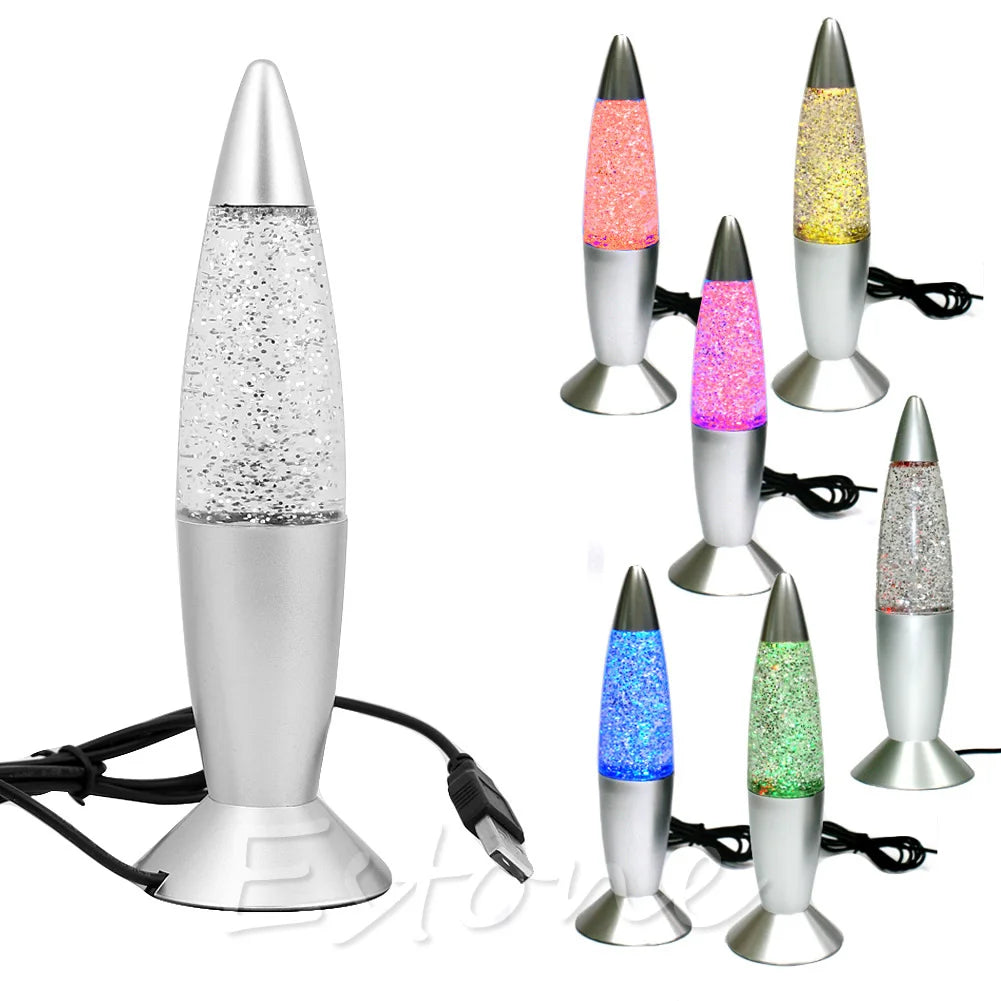 MultiColor LED Glitter Lava Lamp