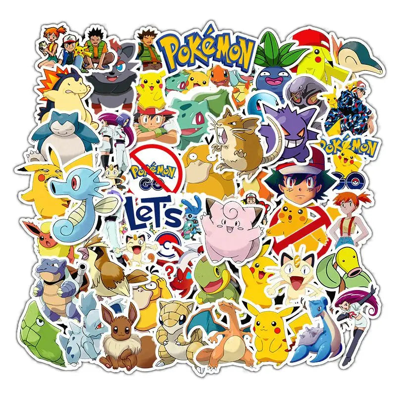50/100Pcs Pokemon Stickers