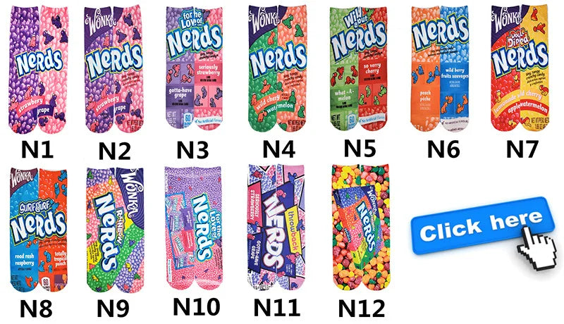 11 Styles Snack Socks