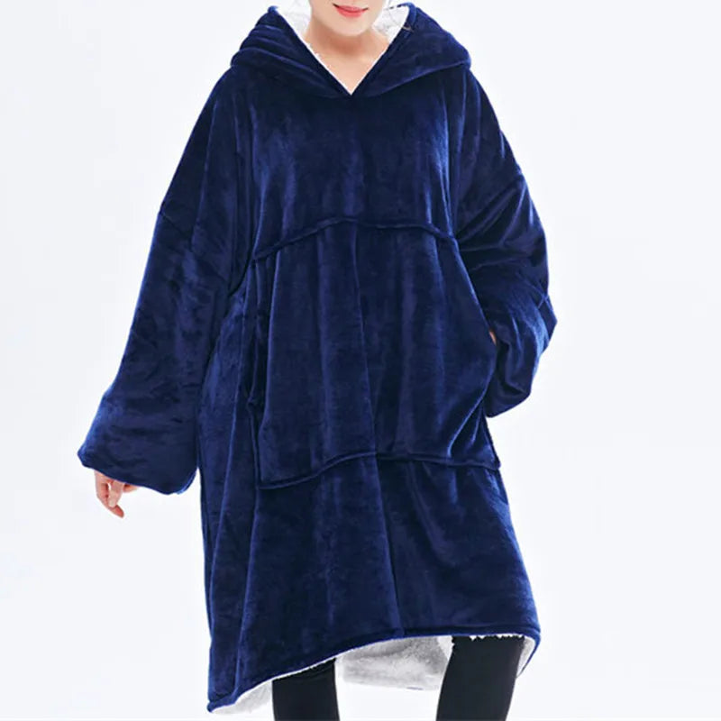 Warm Thick Hooded Blanket