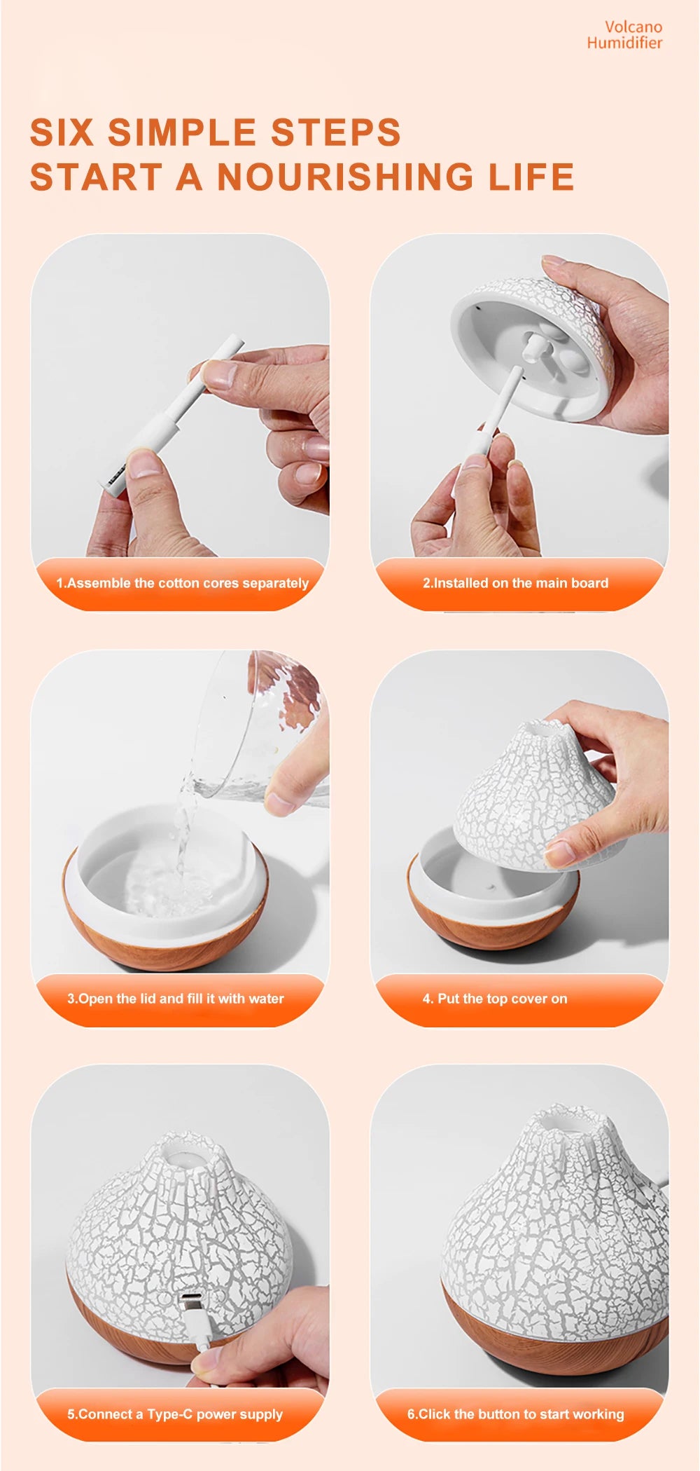 Volcano 300ml Essential Oil Diffuser