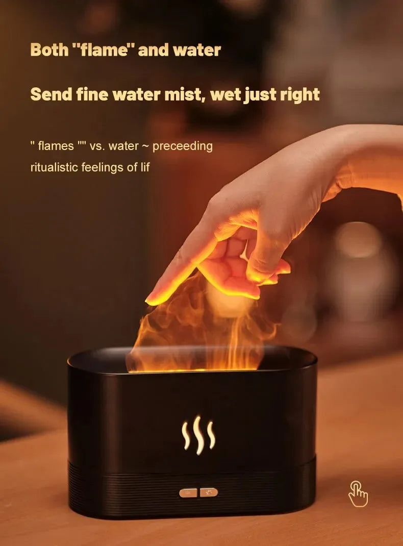 Flame Essential Oil Diffuser With LED