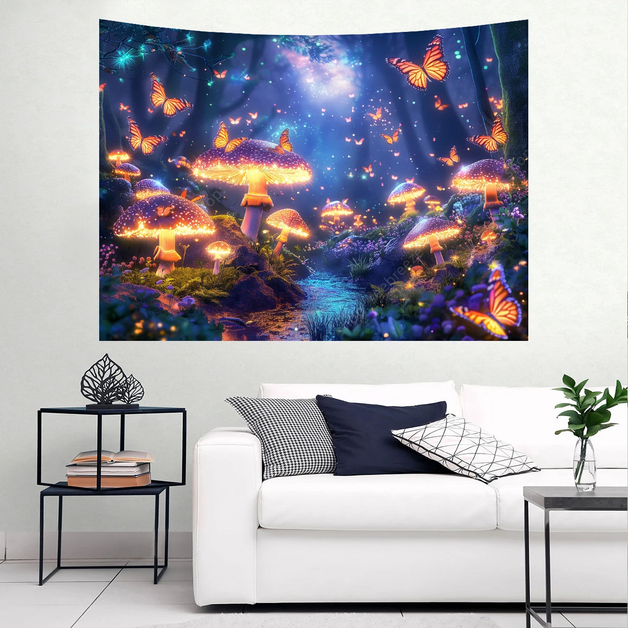 UV reactive Night Forest Tapestries