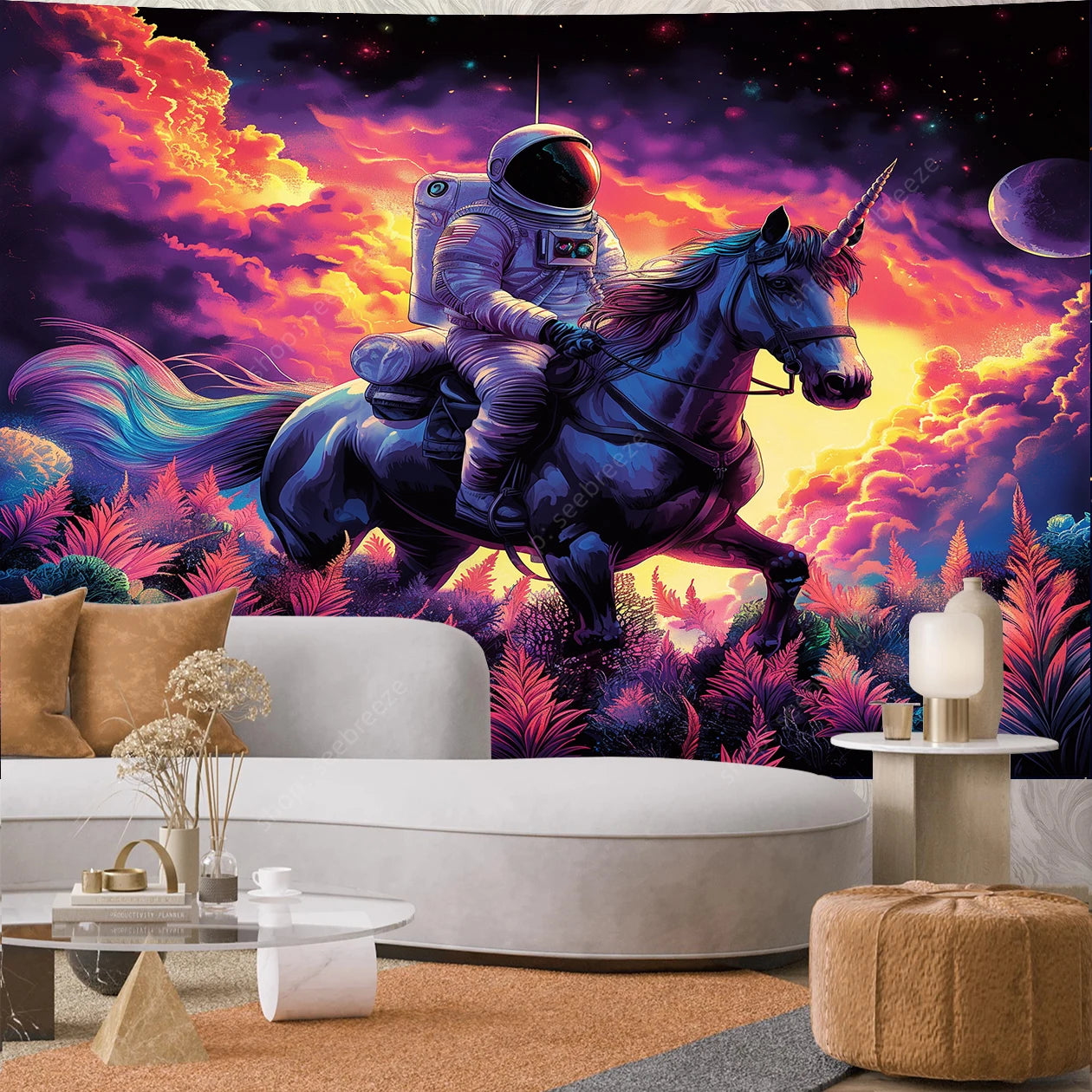 Astronaut UV Reactive Tapestries