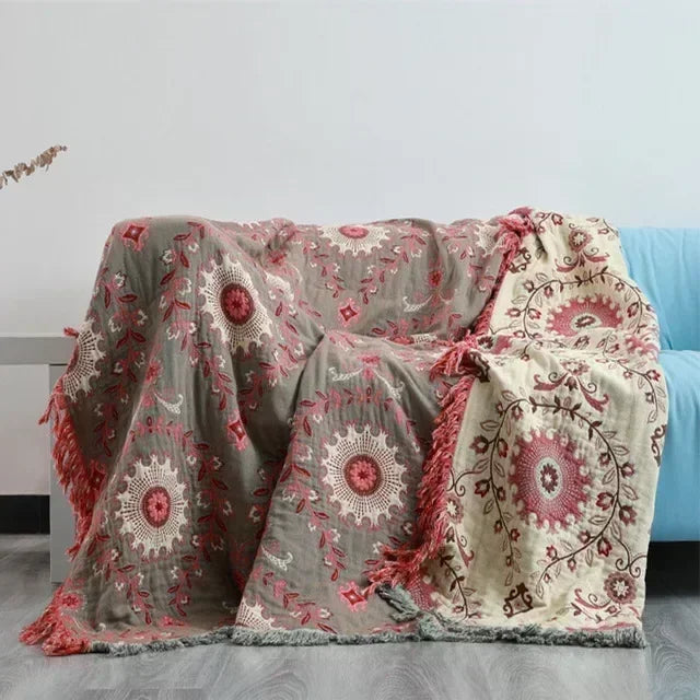 Nordic Bedspread with Tassels