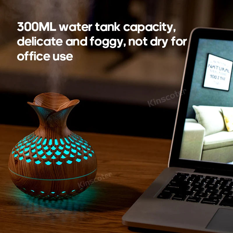 Wood Grain 300ml Essential Oil Diffuser