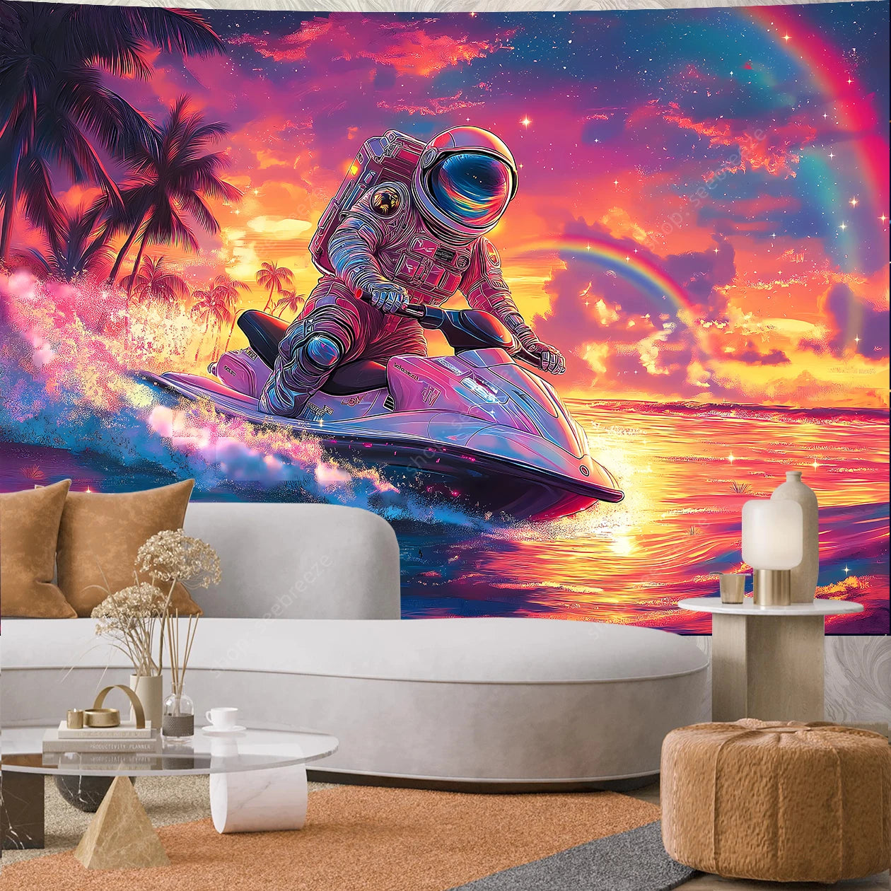 Astronaut UV Reactive Tapestries