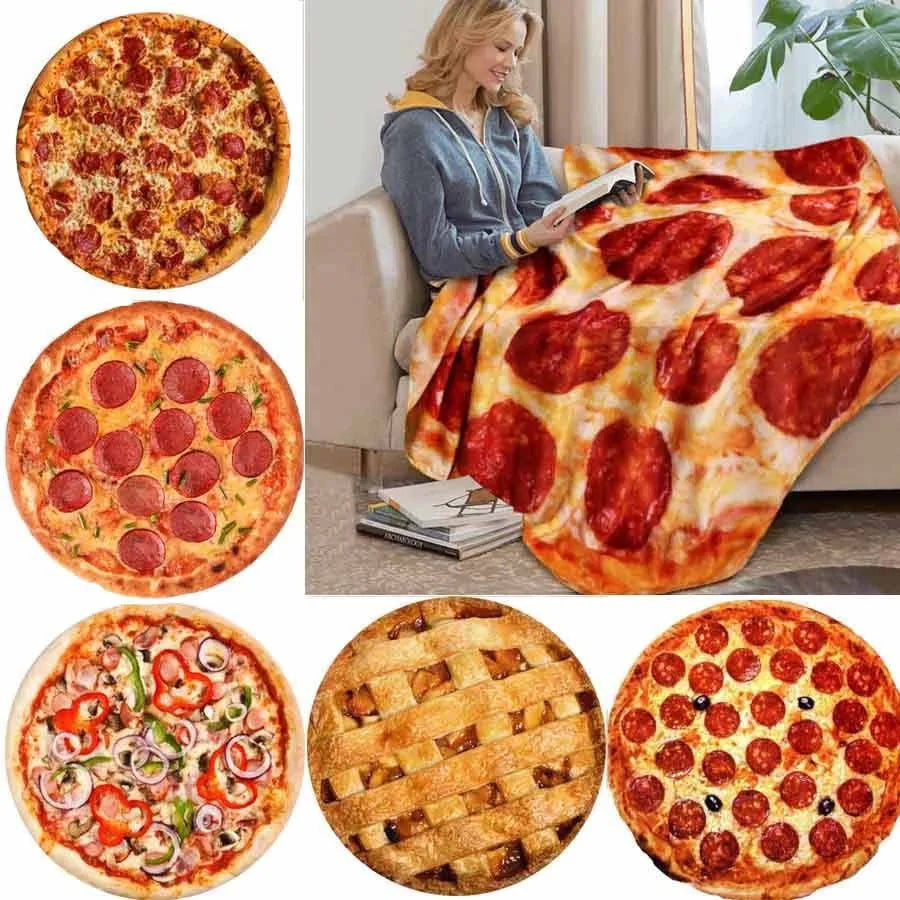 Large Funny/Realistic Soft Food Blankets