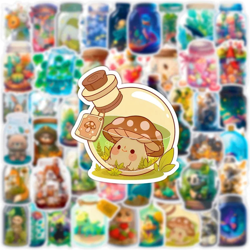 10/30/50PCS Cute Terrarium Stickers