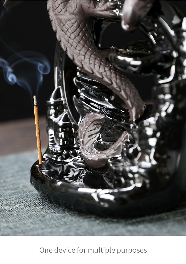 Ceramic Dragon Backflow Incense Burner