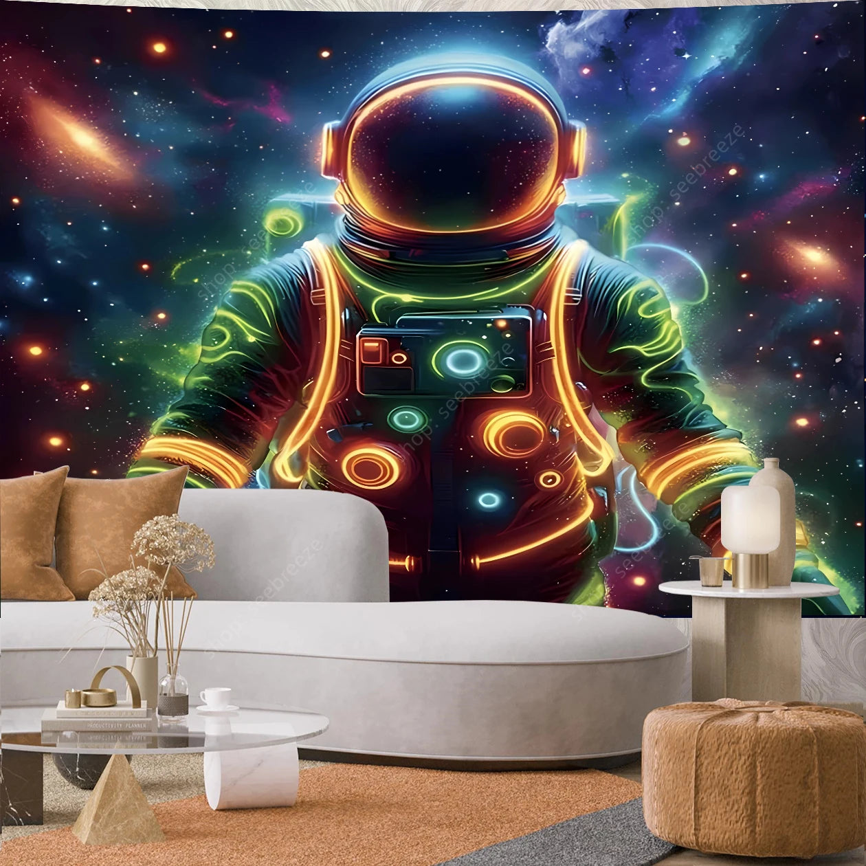 Astronaut UV Reactive Tapestries