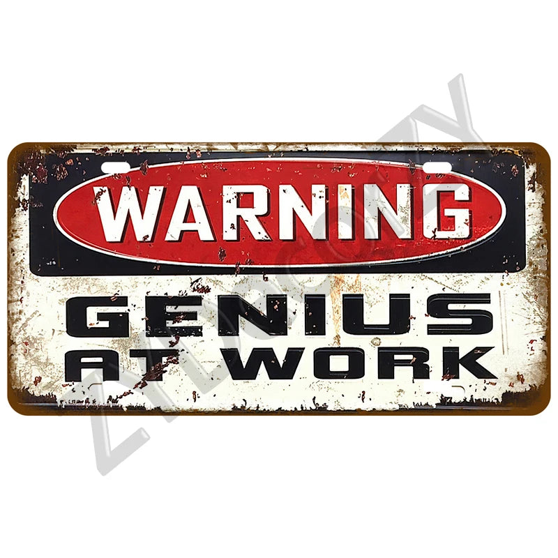 Funny Vintage Metal Signs Beer/Coffee