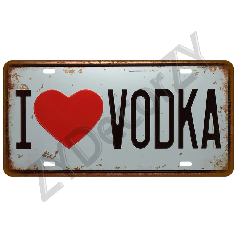 Funny Vintage Metal Signs Beer/Coffee