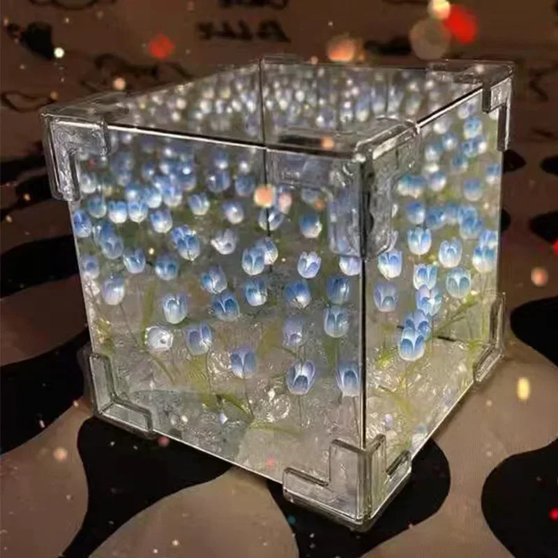 Tulip Cube Three-Dimensional Small Night Lamp