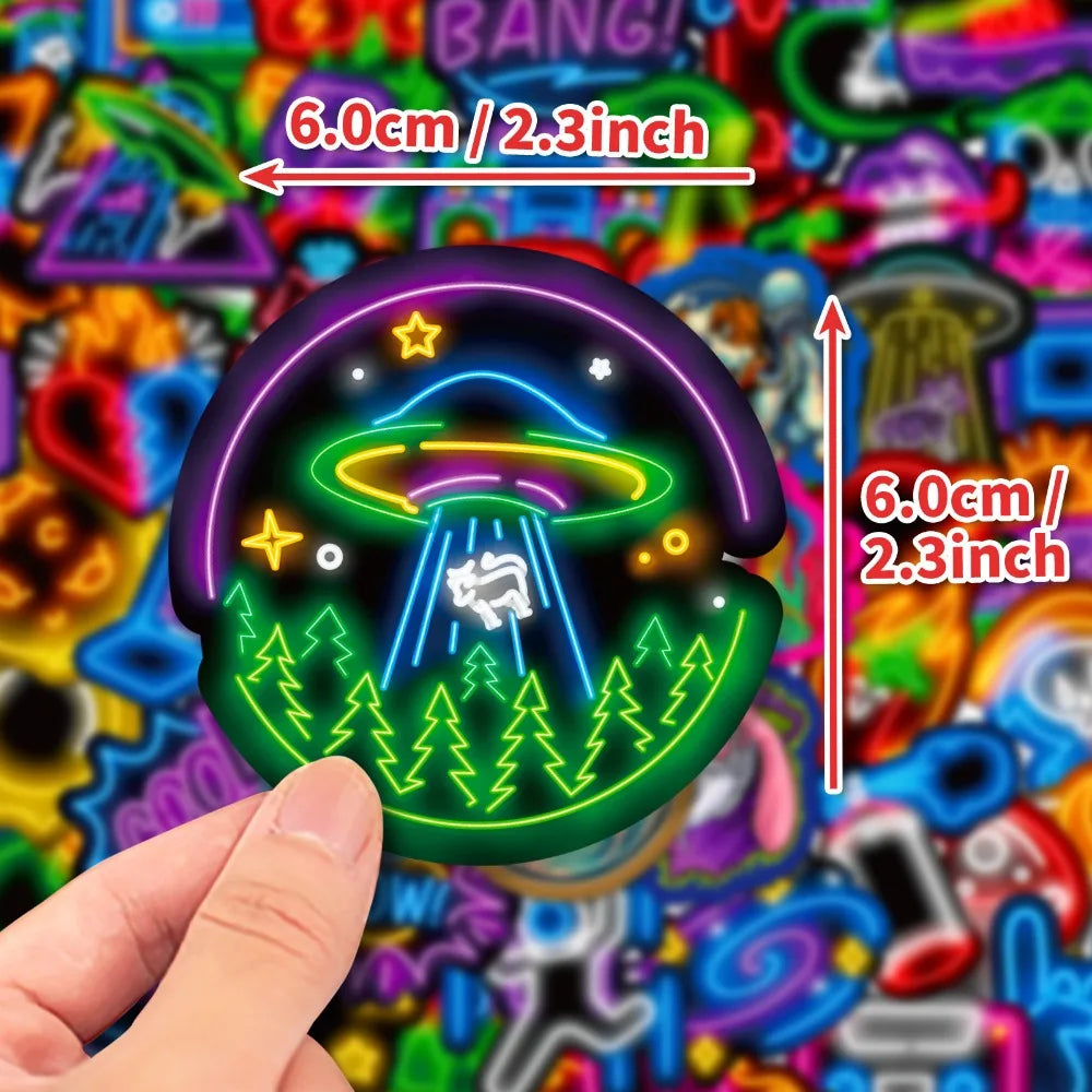 50PCS Neon Stickers