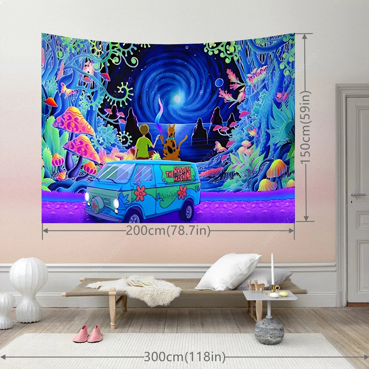 Scooby Doo Psychedelic Tapestry