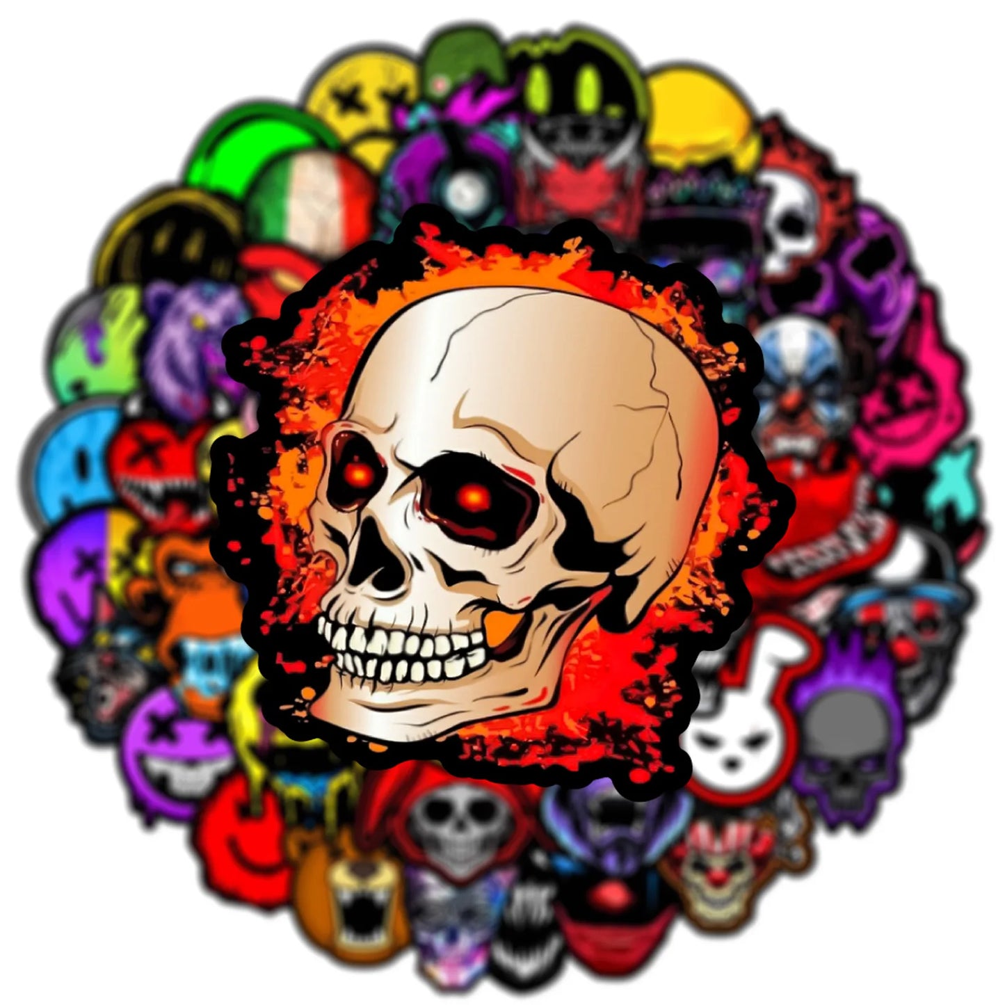 10/25/50pcs Dark Graffiti Stickers