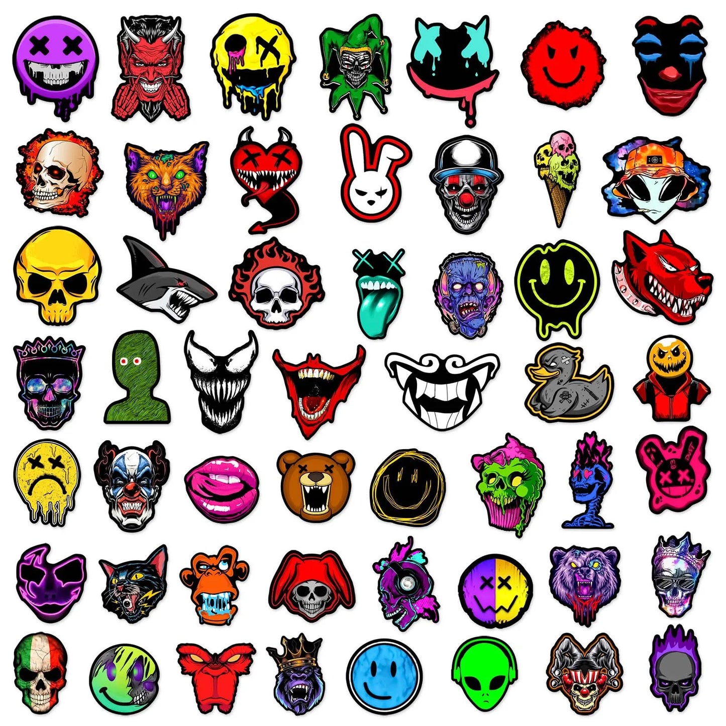 10/25/50pcs Dark Graffiti Stickers