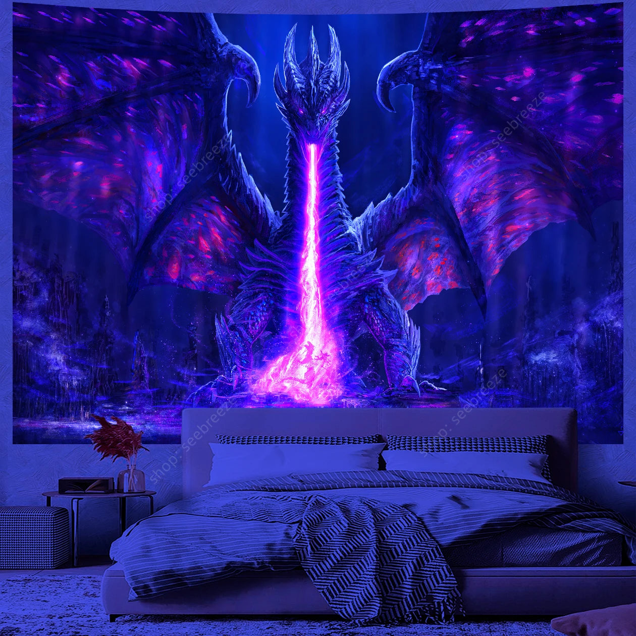 Dragon UV Reactive Tapestries