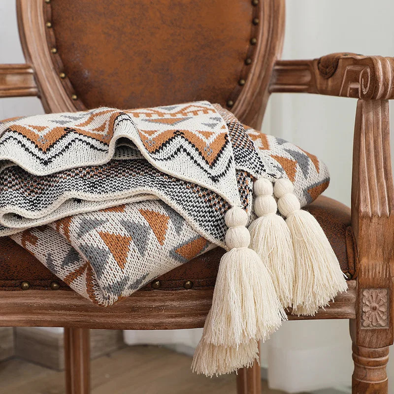 Heavy weight Tasseled Blanket