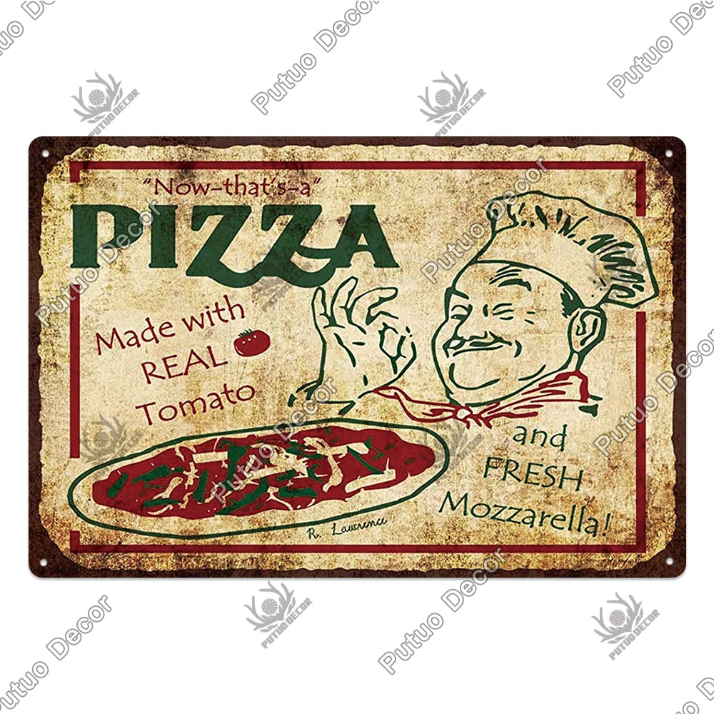 Vintage Restaurant Metal Signs