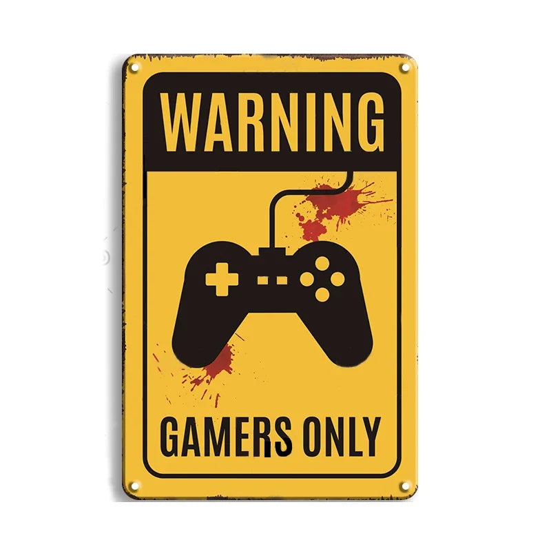 Retro Game Metal Signs