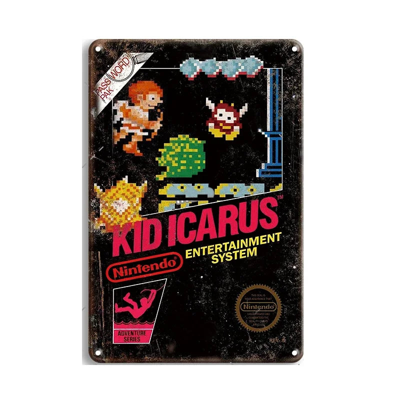 Retro Game Metal Signs