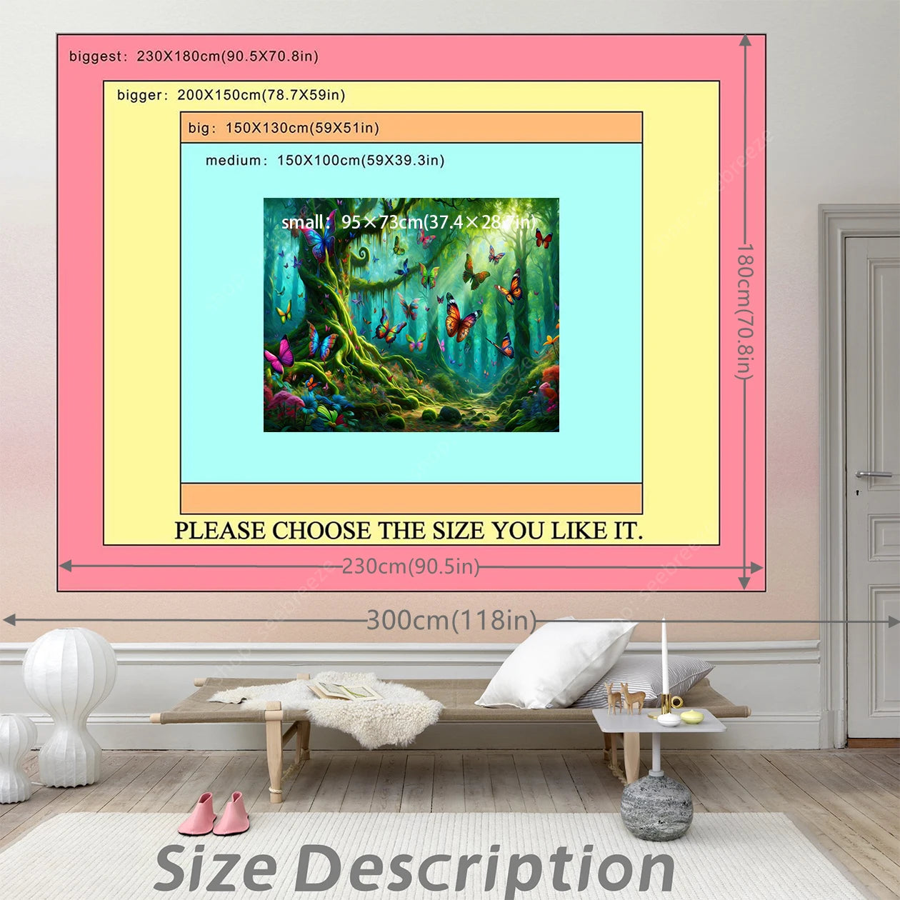 Butterfly Forest UV Reactive Tapestries