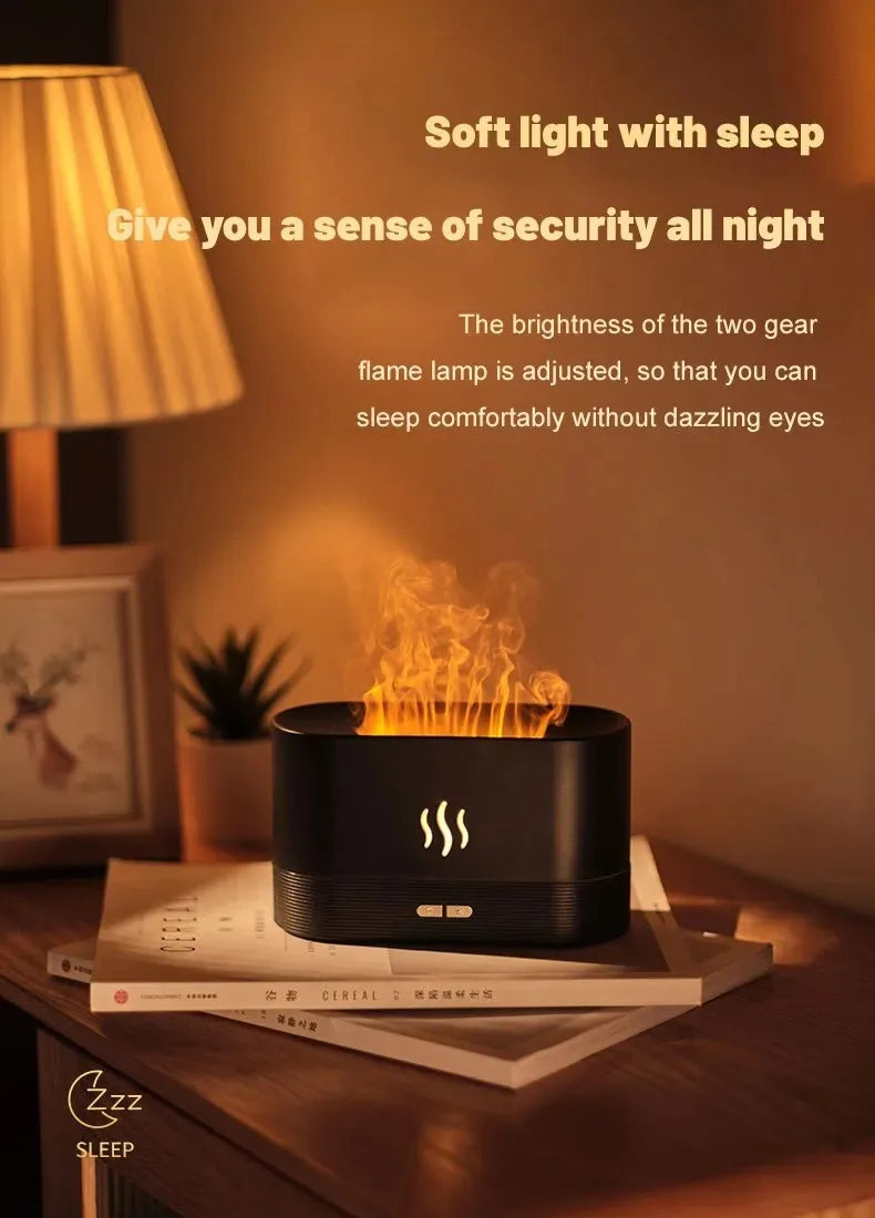 Flame Essential Oil Diffuser With LED