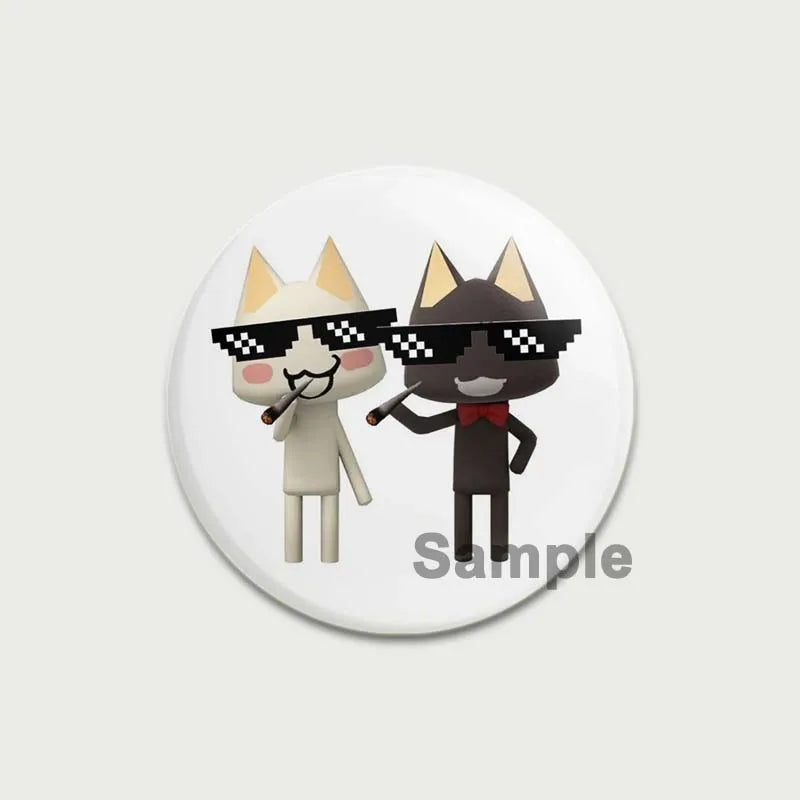 58/44/32MM Animal Crossing Cat Pins